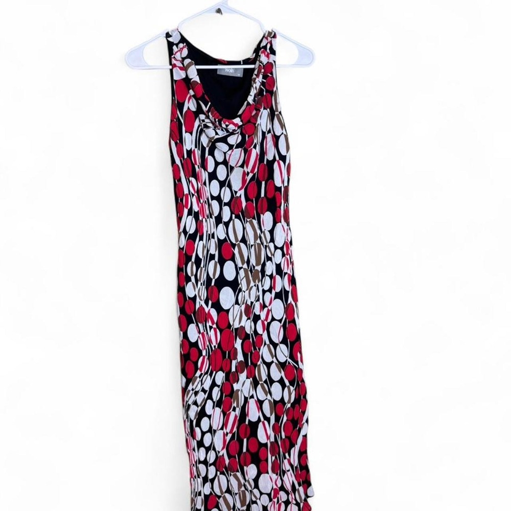 Vintage Red Patterned Maxi Dress